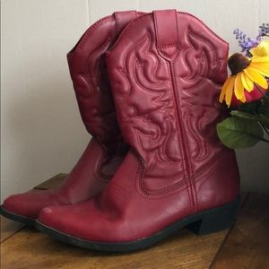 Rampage red cowboy boots